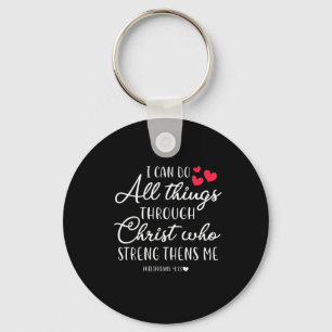 Jesus Love I Can Do All Things Through Christ Key Ring