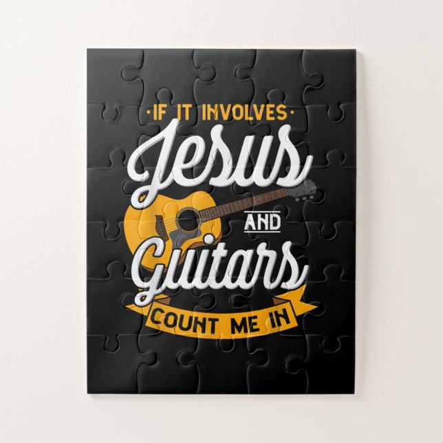 Jesus Love | If It Involves Jesus And Guitar Count Jigsaw Puzzle (Vertical)