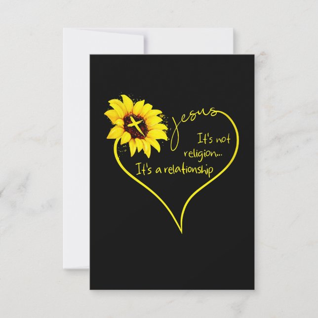 Jesus Love | It's Not Religion It's A Relationship RSVP Card (Front)