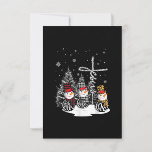 Jesus Love   Jesus Faith Hope Love Snowman RSVP Card