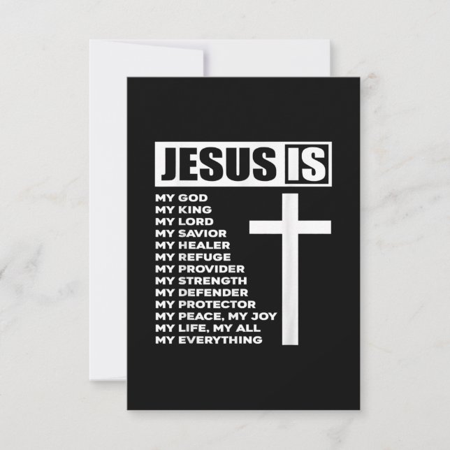 Jesus Love | Jesus Is My God My King My Everything RSVP Card (Front)