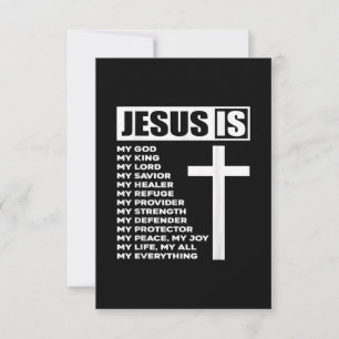 Jesus Love   Jesus Is My God My King My Everything RSVP Card