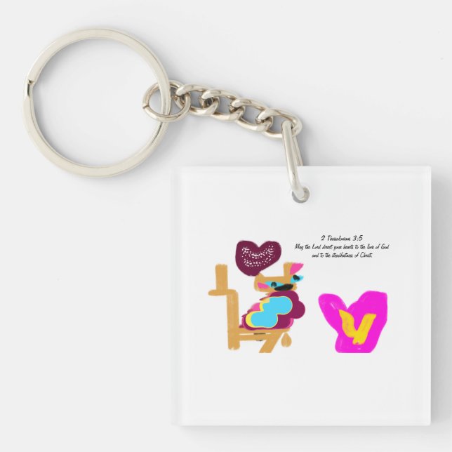 jesus love joy key ring (Front)