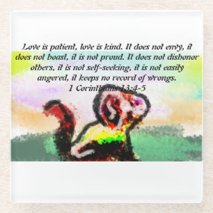 jesus love kind glass coaster