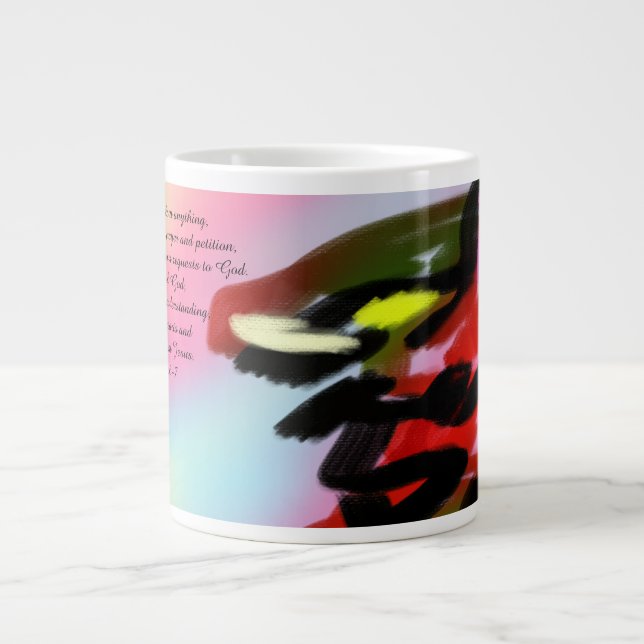 Jesus love large coffee mug (Front)