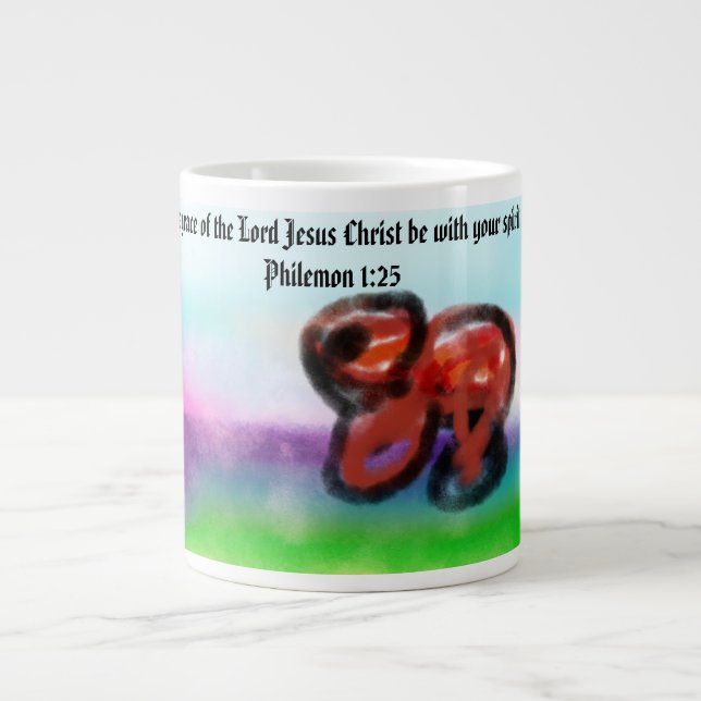 jesus love large coffee mug (Front)