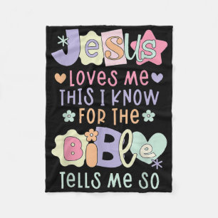 Jesus Love Me This I Know Women I You Love Christi Fleece Blanket