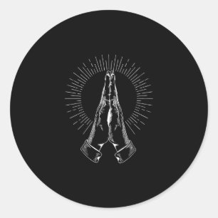Jesus Love Pray Religion Faith God Church Jesus Classic Round Sticker