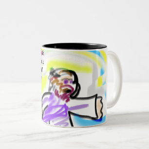 jesus love Two-Tone coffee mug