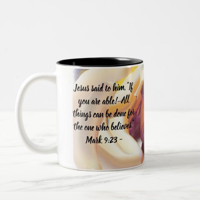 Jesus love Two-Tone coffee mug (Left)