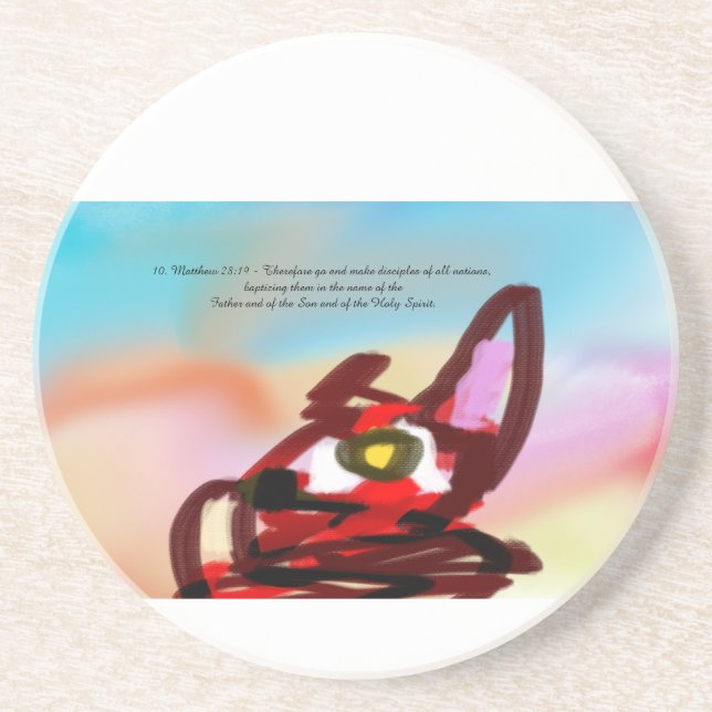 Jesus love us  coaster (Front)