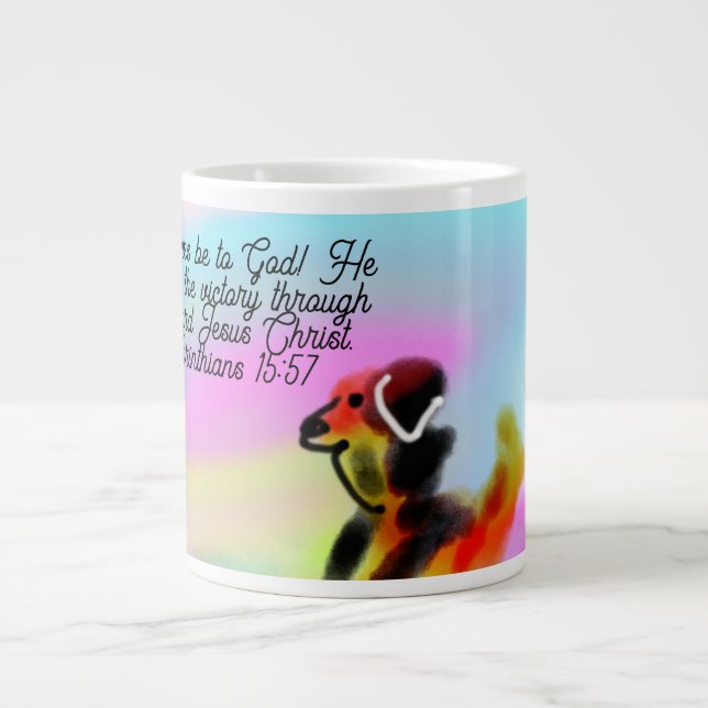 jesus love us large coffee mug (Front)