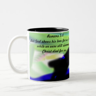 Jesus love us  Two-Tone coffee mug