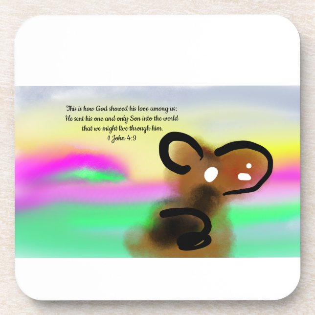 jesus love world  coaster (Front)