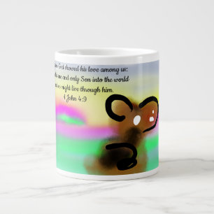 jesus love world large coffee mug