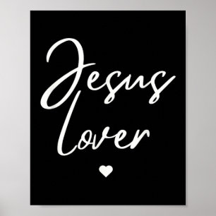 Jesus Lover Minimal Christian Aesthetic For Women Poster