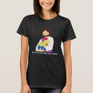 Jesus Loves All His Sheep Gay Pride Queer Christia T-Shirt