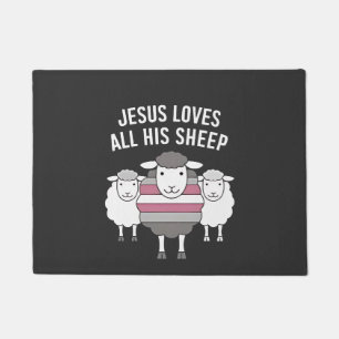 Jesus Loves All His Sheep LGBT Pride Month  Doormat