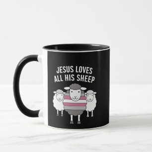 Jesus Loves All His Sheep LGBT Pride Month  Mug