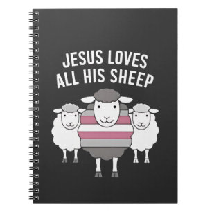 Jesus Loves All His Sheep LGBT Pride Month Notebook