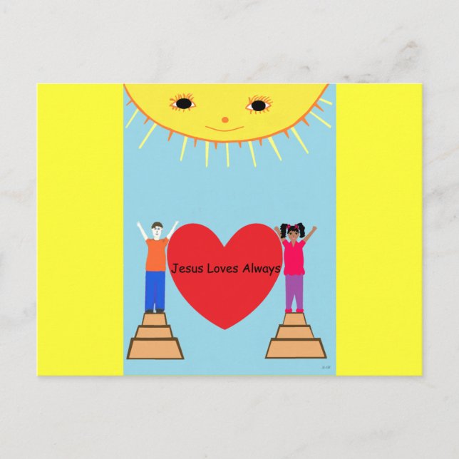 Jesus Loves Always Postcard (Front)