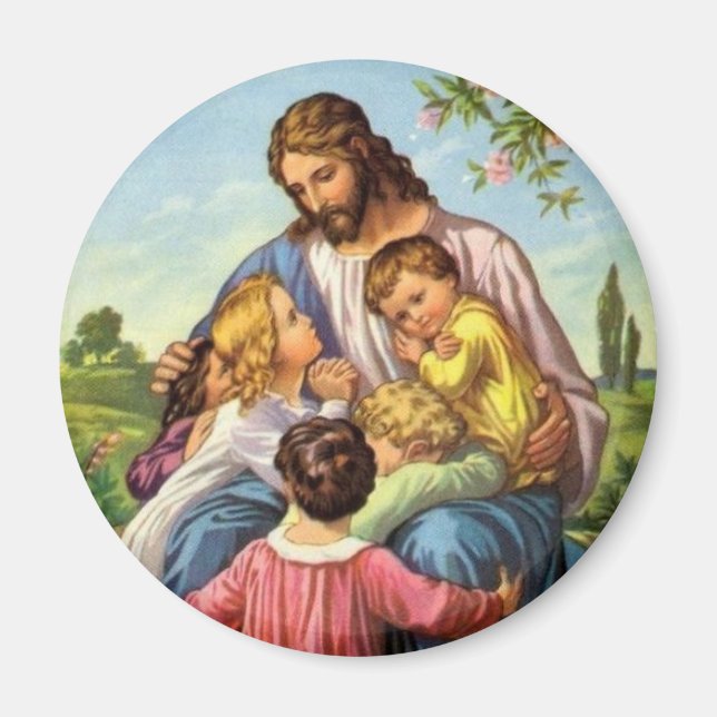 Jesus Loves Children Magnet (Front)