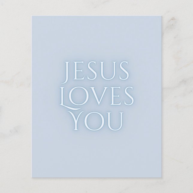 Jesus Loves Christian Typography Design  Flyer (Front)