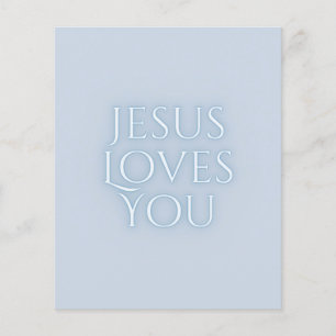 Jesus Loves Christian Typography Design Flyer