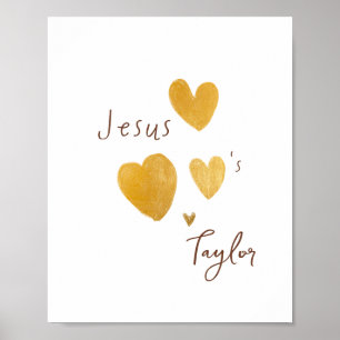 Jesus loves Custom Name Prints Posters digital