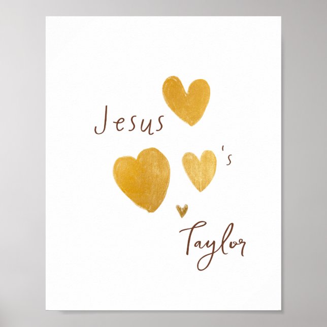 Jesus loves Custom Name Prints Posters digital (Front)