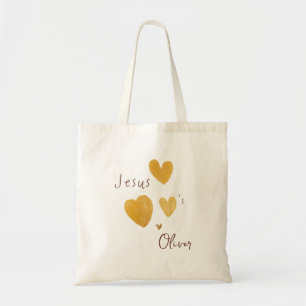 Jesus loves Custom Name Totes & Bags modern