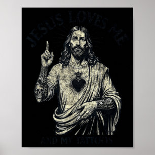 Jesus Loves Me And My Tattoos Christian Tattooed T Poster