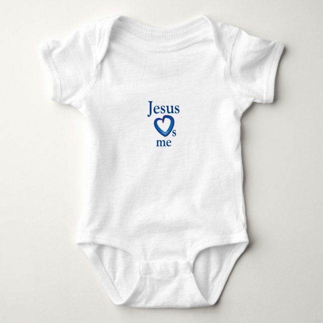 Jesus loves me baby bodysuit (Front)