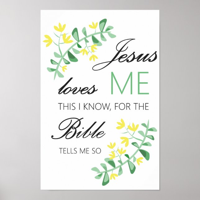 Jesus loves me - baby room poster (Front)