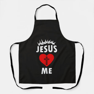 Jesus Loves ME Christen Religious Apron