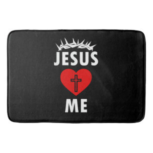 Jesus Loves ME Christen Religious Bath Mat