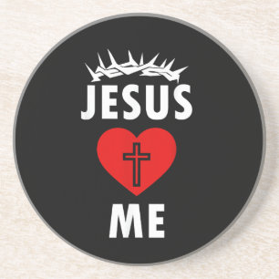Jesus Loves ME Christen Religious Coaster