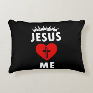 Jesus Loves ME Christen Religious Decorative Cushion