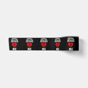 Jesus Loves ME Christen Religious Satin Ribbon