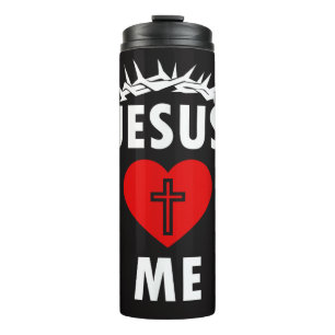 Jesus Loves ME Christen Religious Thermal Tumbler