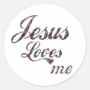 Jesus Loves me Classic Round Sticker