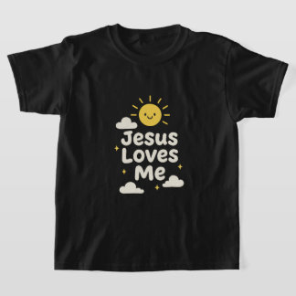 Jesus Loves Me Cute Kids Christian T-Shirt