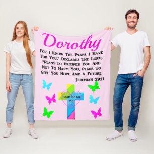 JESUS LOVES ME JEREMIAH 29:11 PERSONALIZED FLEECE BLANKET