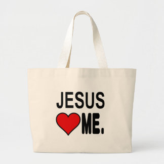 Jesus Loves Me Jesus Gifts Large Tote Bag