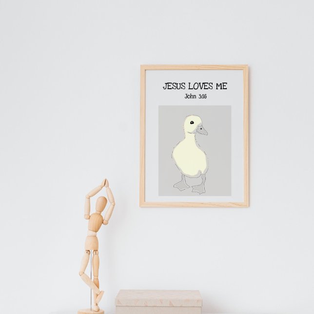 Jesus Loves Me John 3:16 Baby Duck Poster (Creator Uploaded)