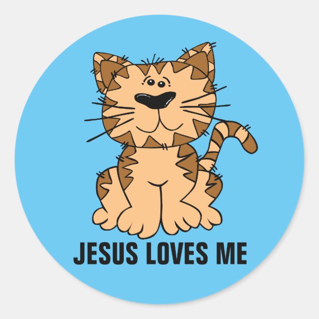 Jesus Loves Me, Kitty Cat Stickers (Front)