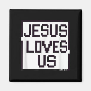 Jesus Loves Me Loves Us Christian Faith Jesus Beli Magnet