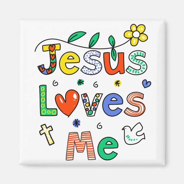 JESUS LOVES ME MAGNET (Front)