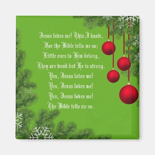 JESUS LOVES ME MAGNET (Front)