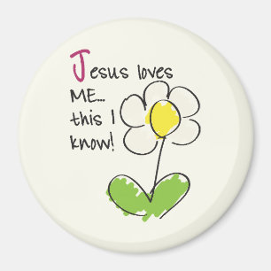 Jesus loves me magnet